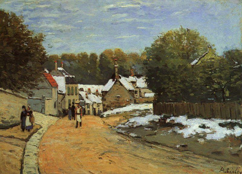 Alfred Sisley Early Snow at Louveciennes oil painting picture